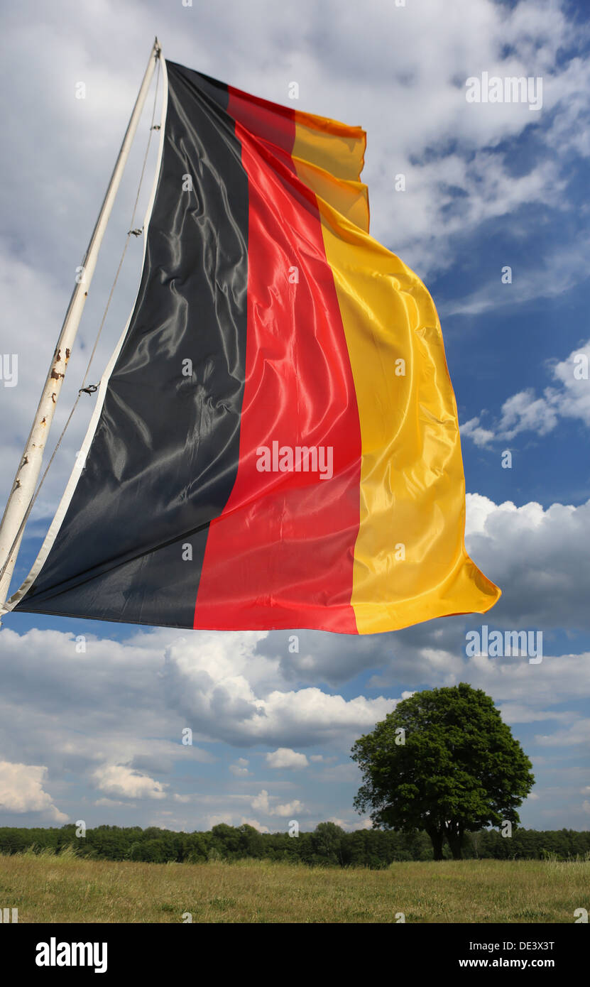 Hoppe Garden, la Germania, la bandiera nazionale della Germania Foto Stock