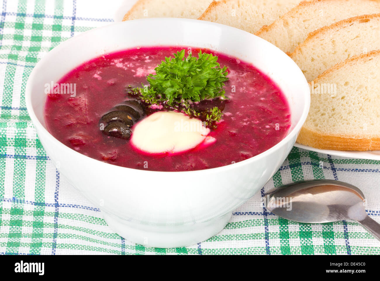 Zuppa, borsch rosso Foto Stock