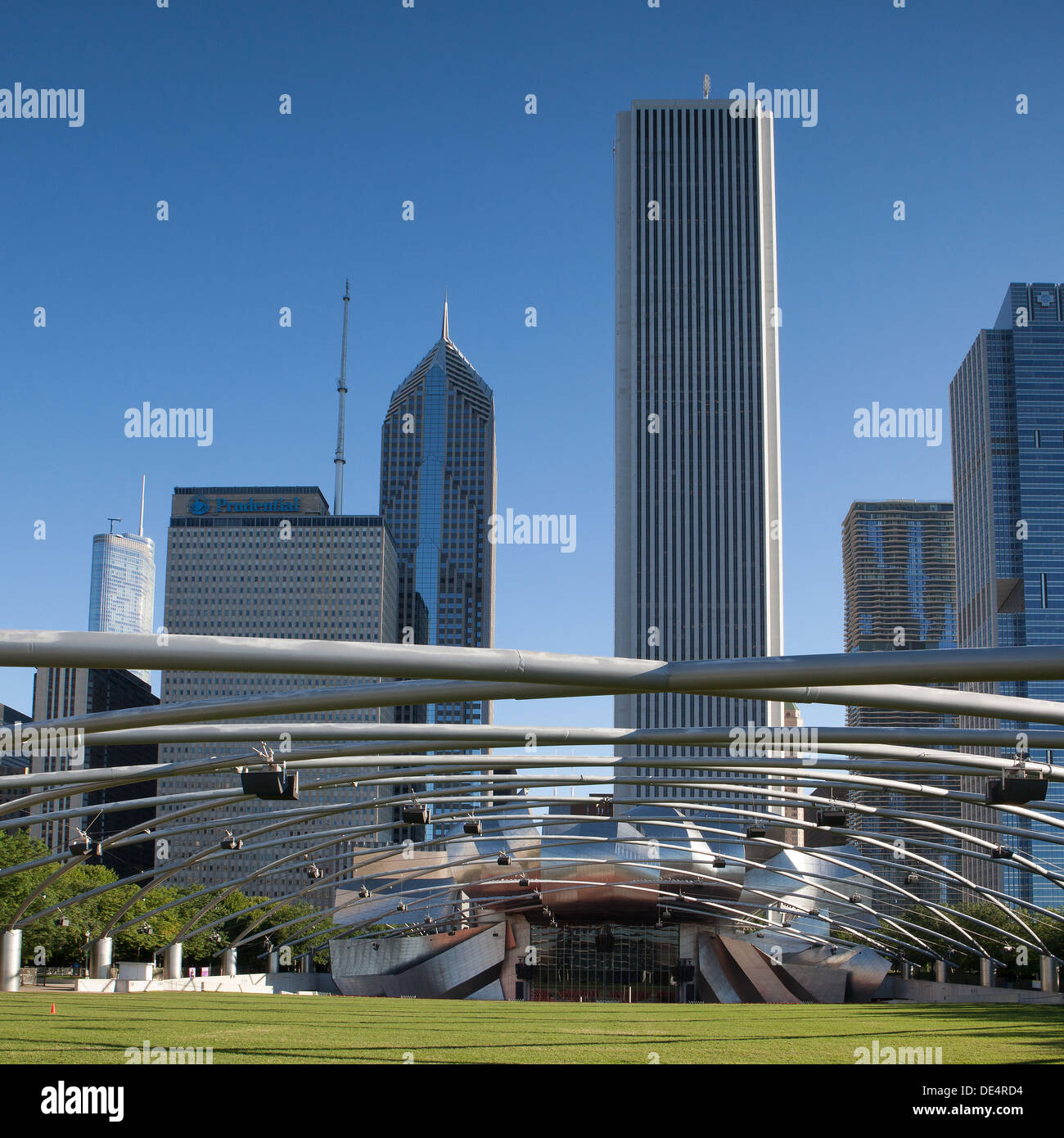 Anfiteatro all'aperto nel centro di Chicago Foto Stock