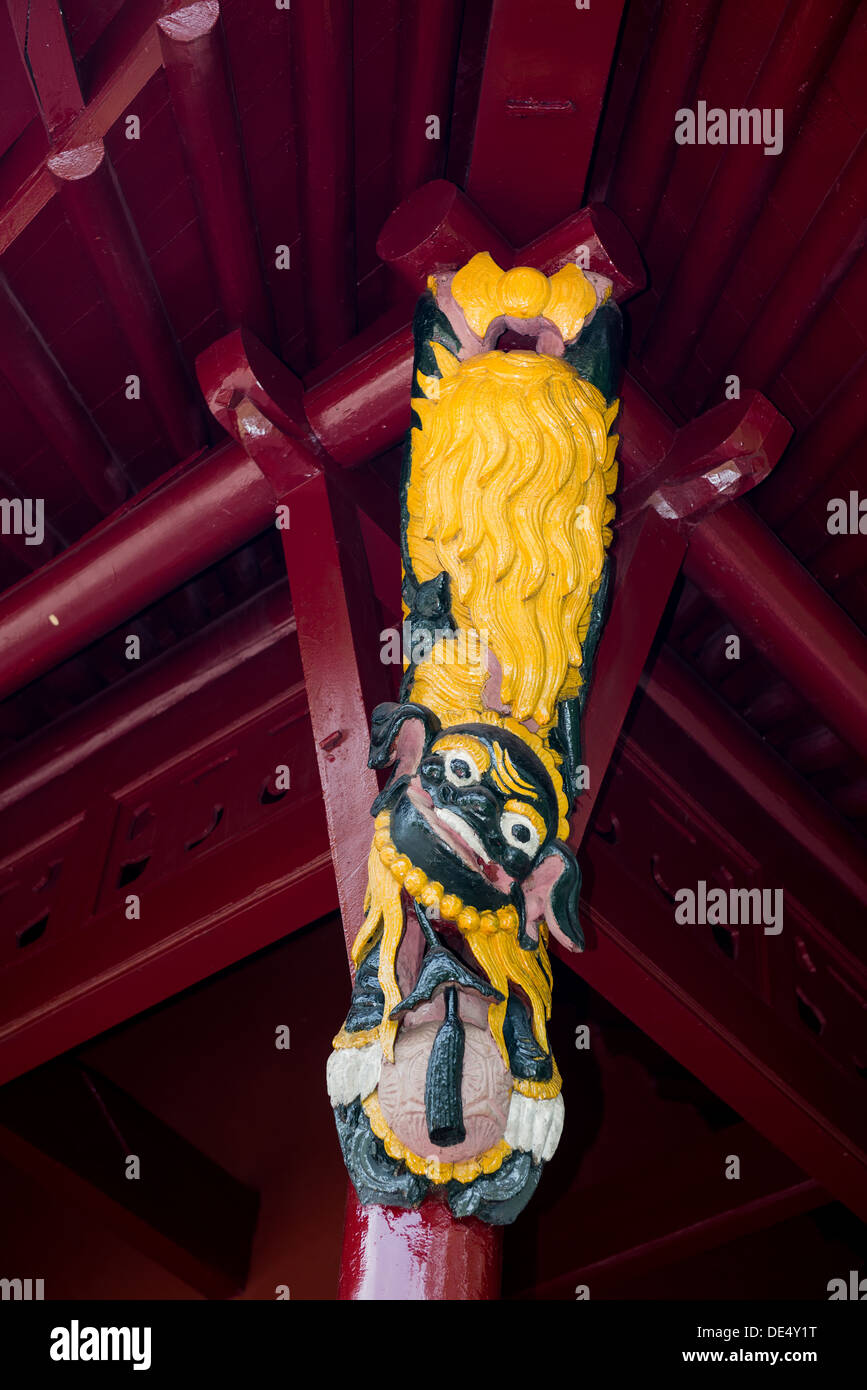 Le Tombe dei Ming, Nanjing, Cina. Dettaglio del tetto sulla Xiaoling Hall. Foto Stock