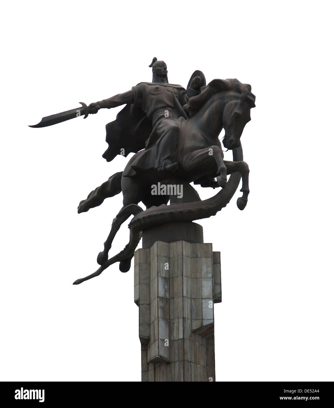 Manas statua epico eroe del Kirghizistan Foto Stock