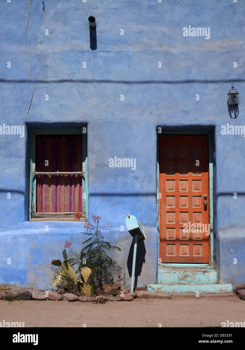 Casa Adobe in El Barrio storico distretto di Tucson, Arizona, Stati Uniti d'America Foto Stock