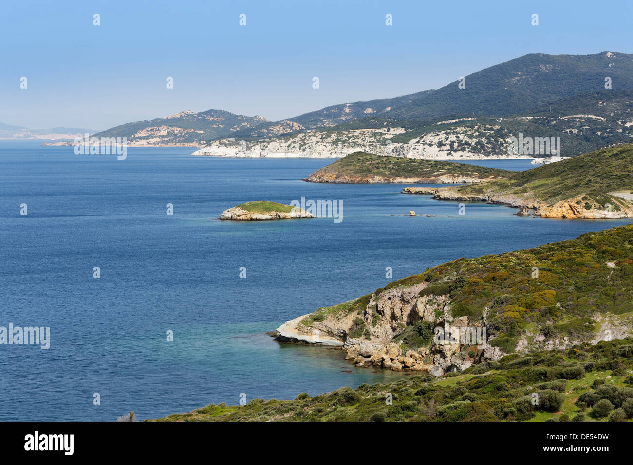 Costiera tra Foca e Yenifoca, UFAC, İzmir Provincia, Regione del Mar Egeo, Turchia Foto Stock