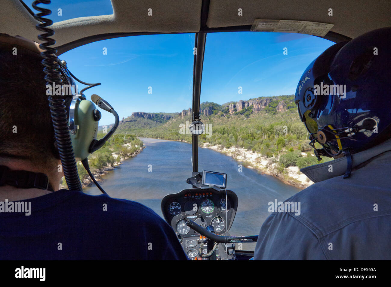 East Alligator River View da un elicottero di Arnhem Land, Territorio del Nord, l'Australia Foto Stock