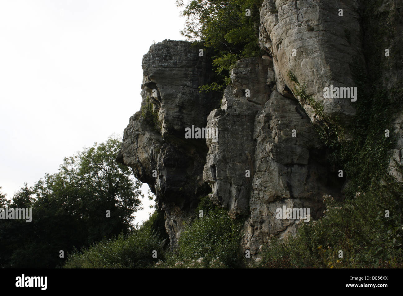 Creswell Crags, Welbeck, Worksop, Nottinghamshire, Regno Unito Foto Stock