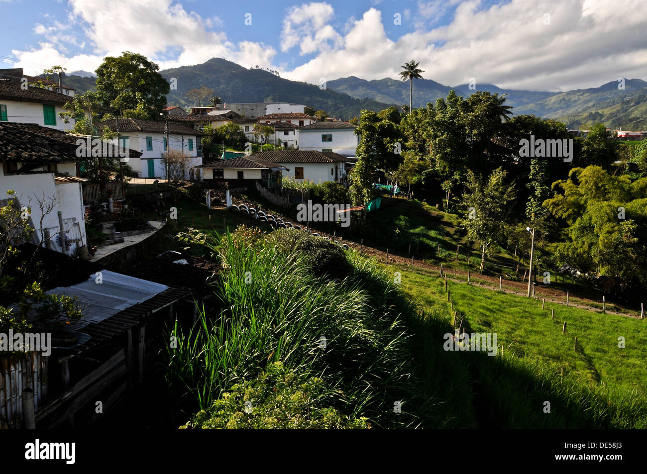 Salento (Colombia). . Dichiarata come il caffè paesaggio culturale della Colombia (CCLC) dall'UNESCO Patrimonio Mondiale. Foto Stock