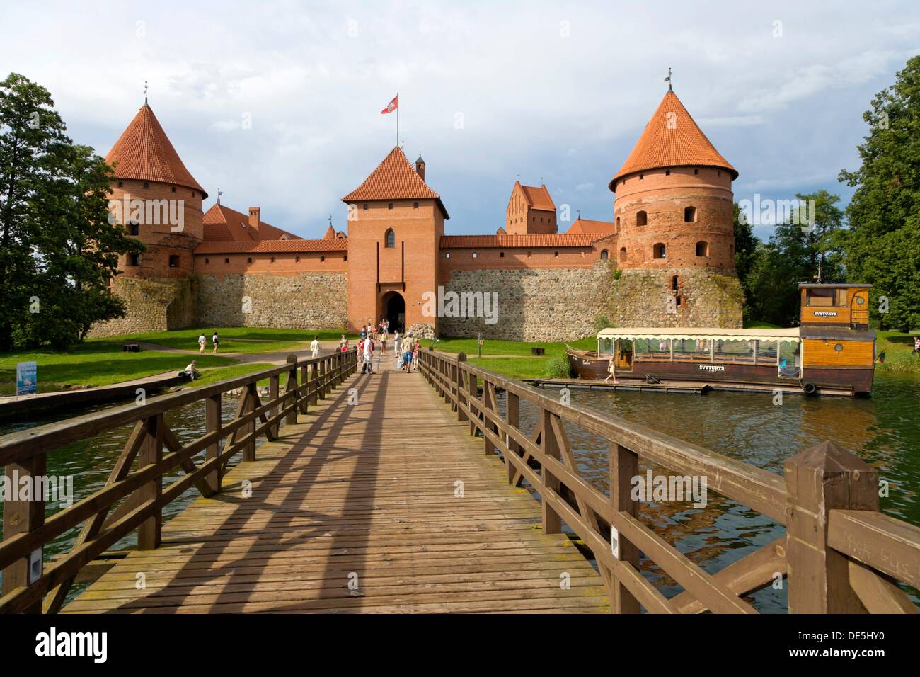 La reception camera Traku pilis, Trakai Island Castle, sull'isola del Lago  di Galve, Trakai, Aukstaitija, altopiani, Lituania Foto stock - Alamy