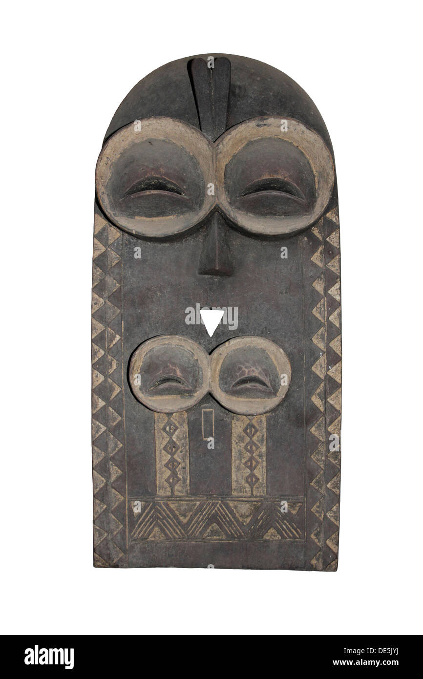 Il Ghana Owl/Bird Mask - Looflo - "Bird" nella lingua di GA. Foto Stock