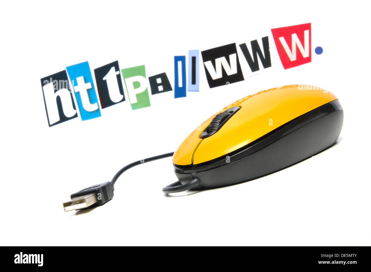 Internet http://www con il mouse del computer Foto Stock