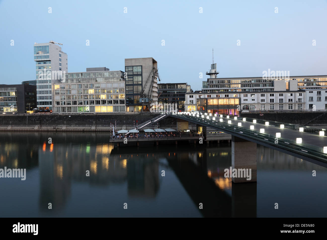 Media Harbour a Dusseldorf, Germania Foto Stock