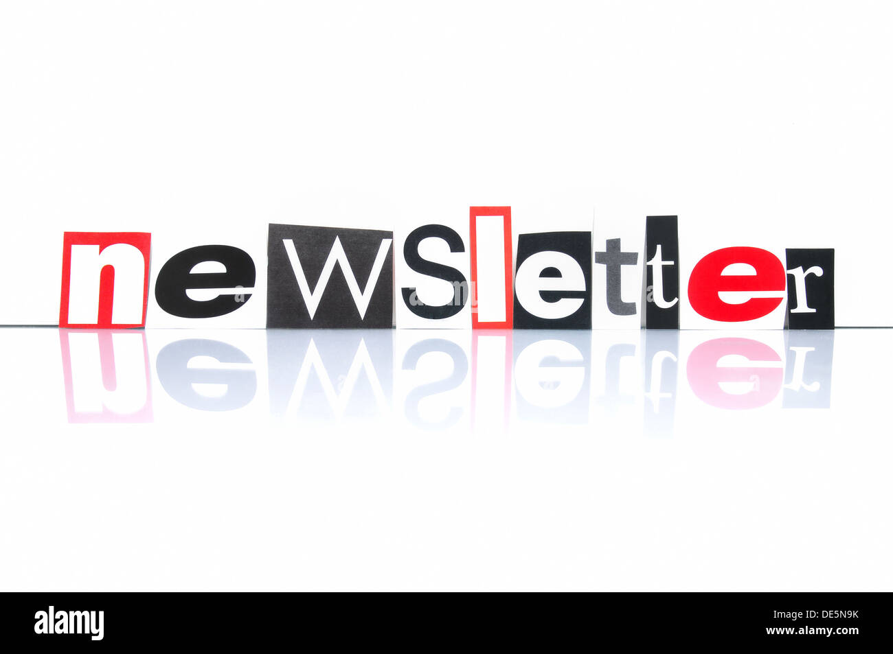 Internet icone, sfondo, pulsanti, simboli con lettere di giornale Foto Stock