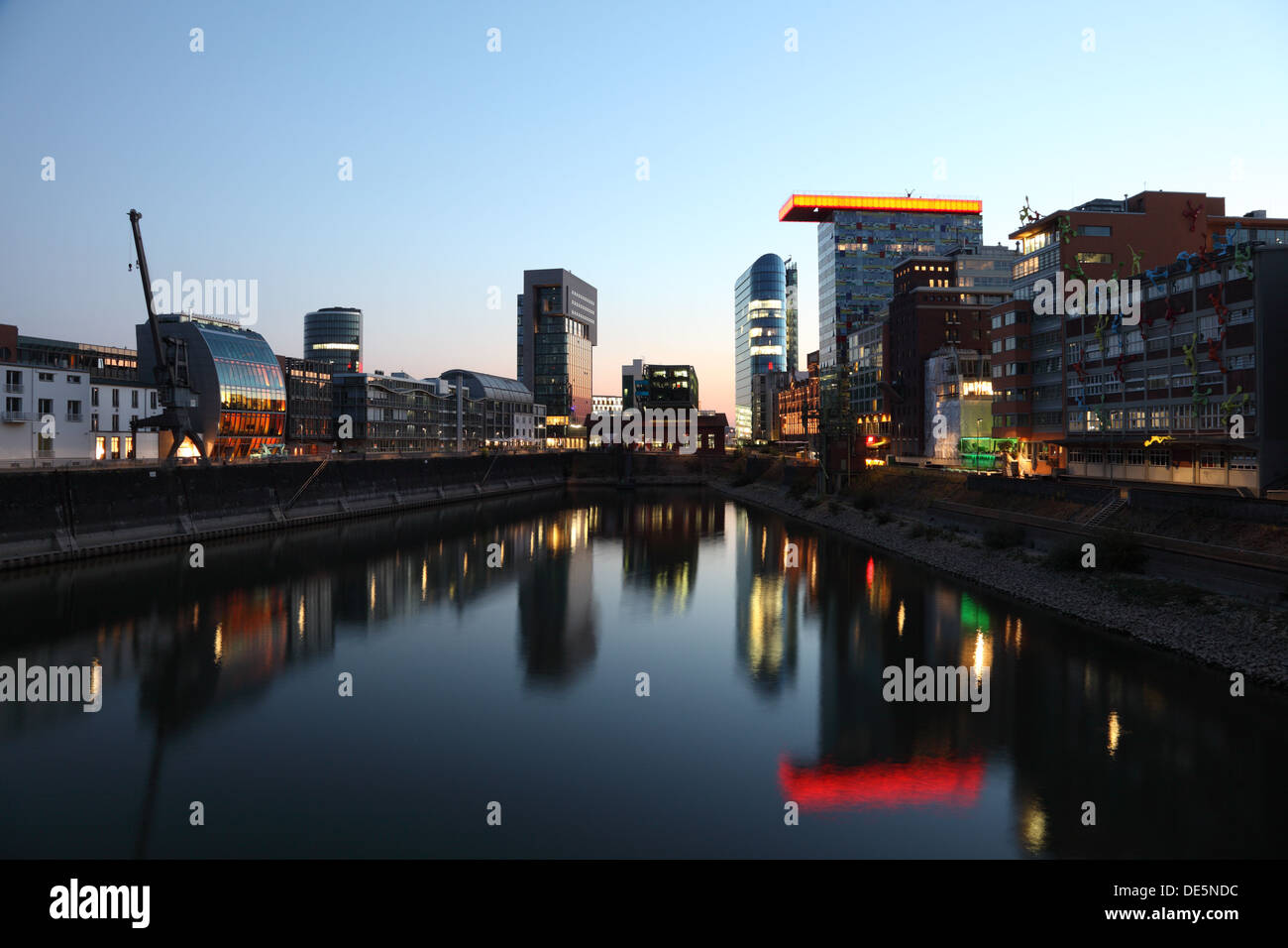 Media Harbour a Dusseldorf, Germania Foto Stock