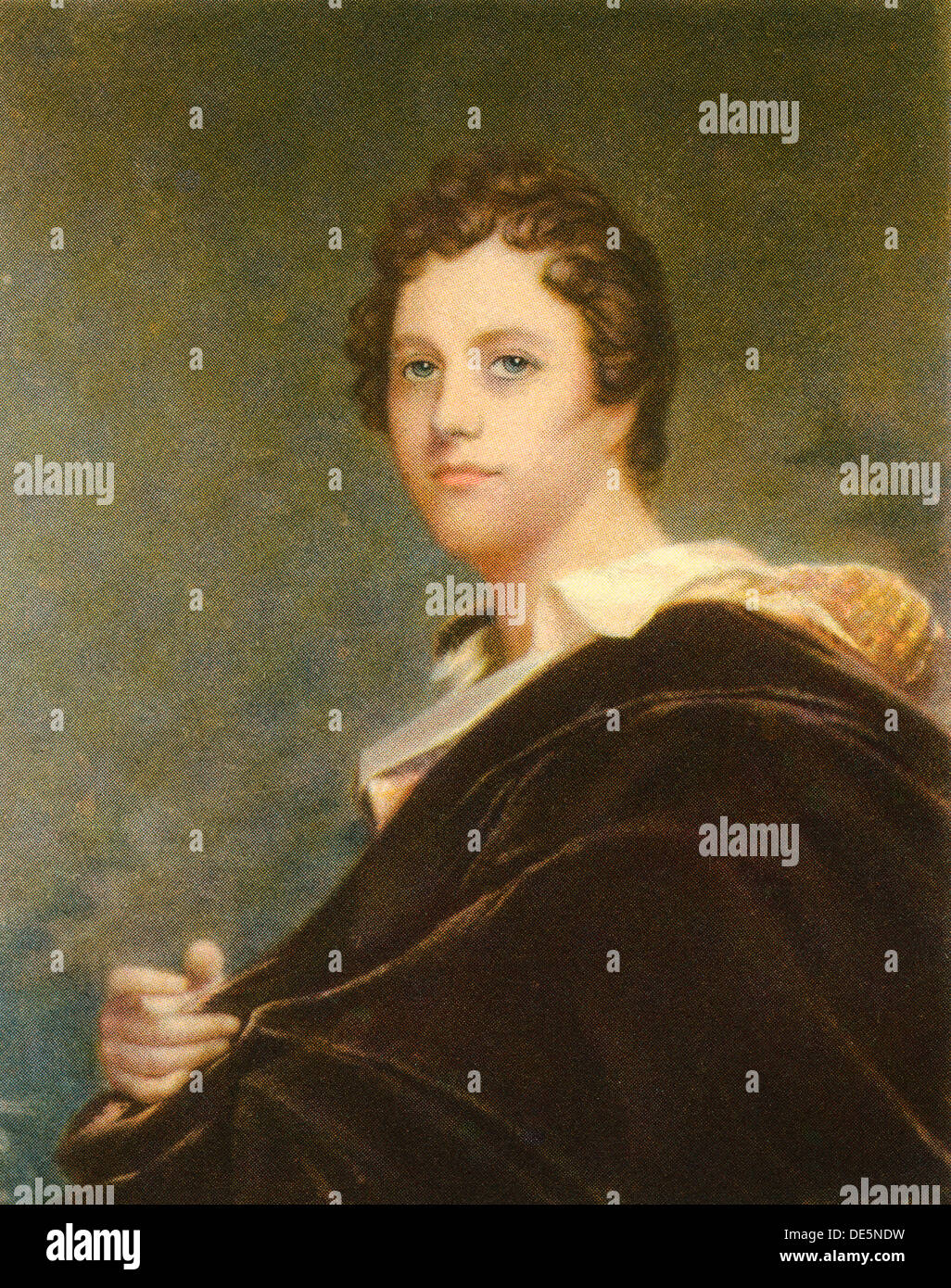 George Gordon Byron, sesto Barone Byron, successivamente George Gordon Noel, sesto Barone Byron, 1788 - 1824, aka Lord Byron. Poeta inglese. Foto Stock