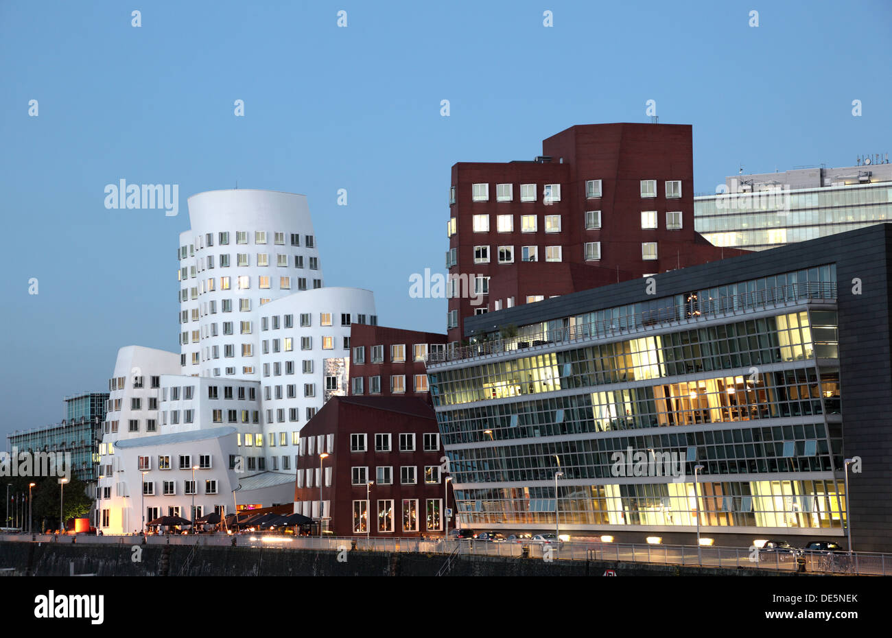 Media Harbour a Dusseldorf, Germania Foto Stock