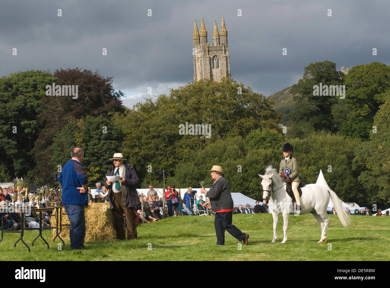 Widecombe Fair Widecombe nel Moor Dartmoor Devon Regno Unito. Evento Pony Club con premi. 2010S 2013 UK HOMER SYKES Foto Stock