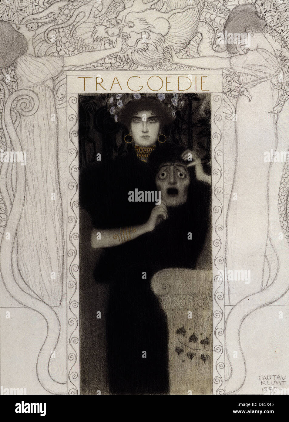 Tragedia, 1897. Artista: Klimt, Gustav (1862-1918) Foto Stock