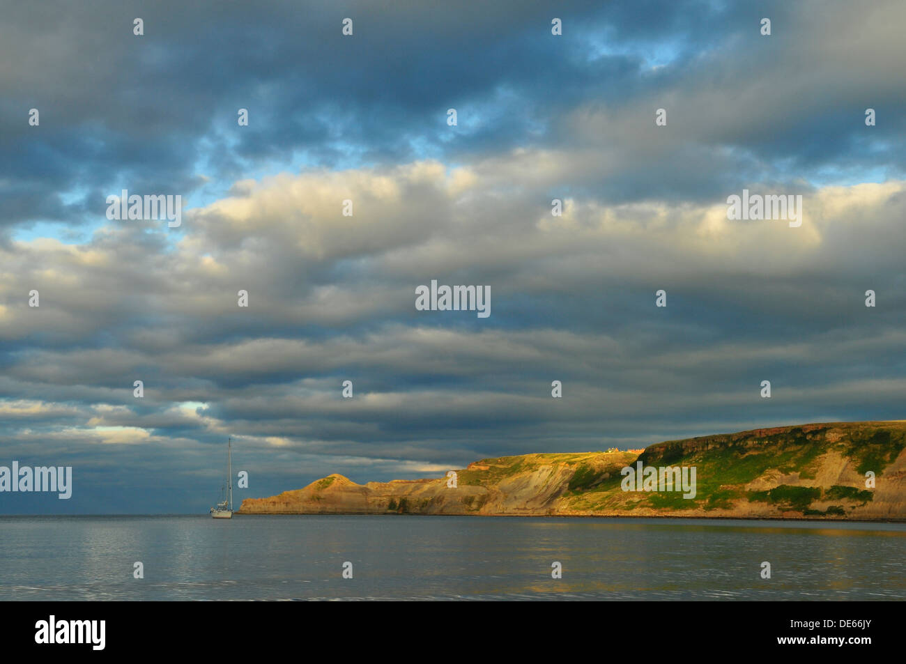 Nuvole sulla baia Foto Stock