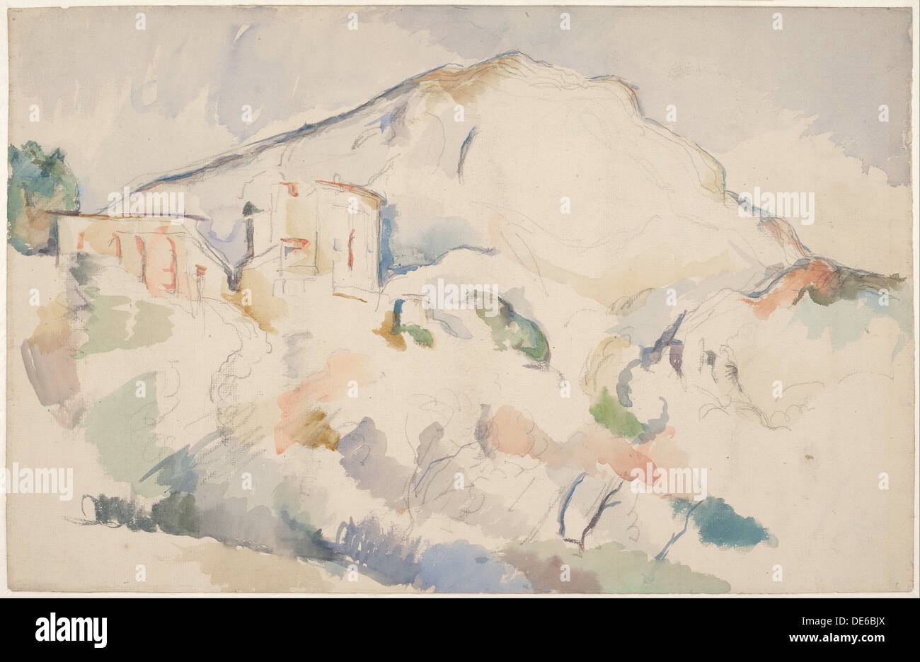 Château Noir e Mont Sainte-Victoire, 1890-1895 ca. Artista: Cézanne, Paul (1839-1906) Foto Stock