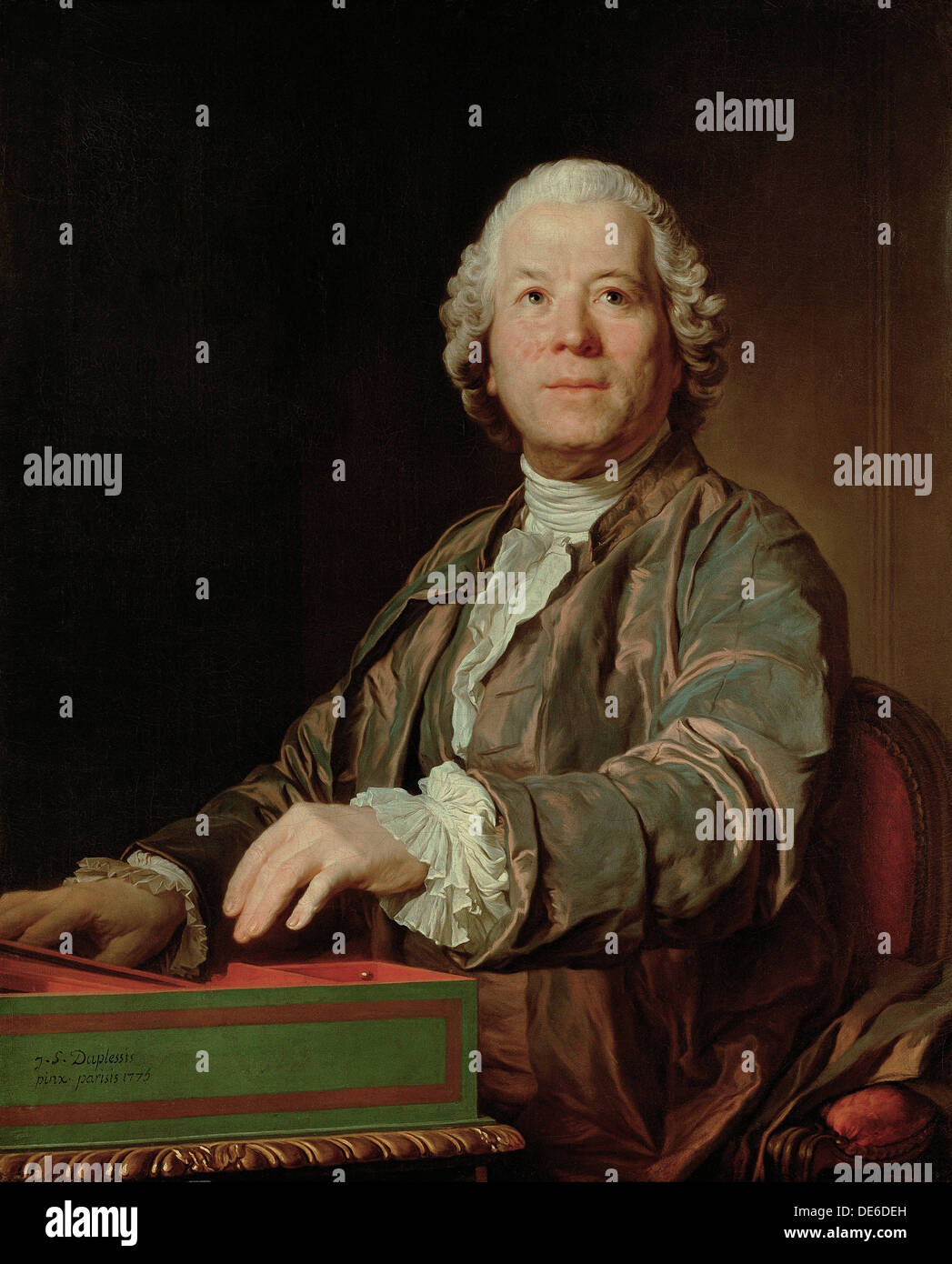 Ritratto del compositore Christoph Willibald Ritter von Gluck (1714-1787), 1775. Artista: Duplessis, Joseph-Siffred (1725-1802) Foto Stock