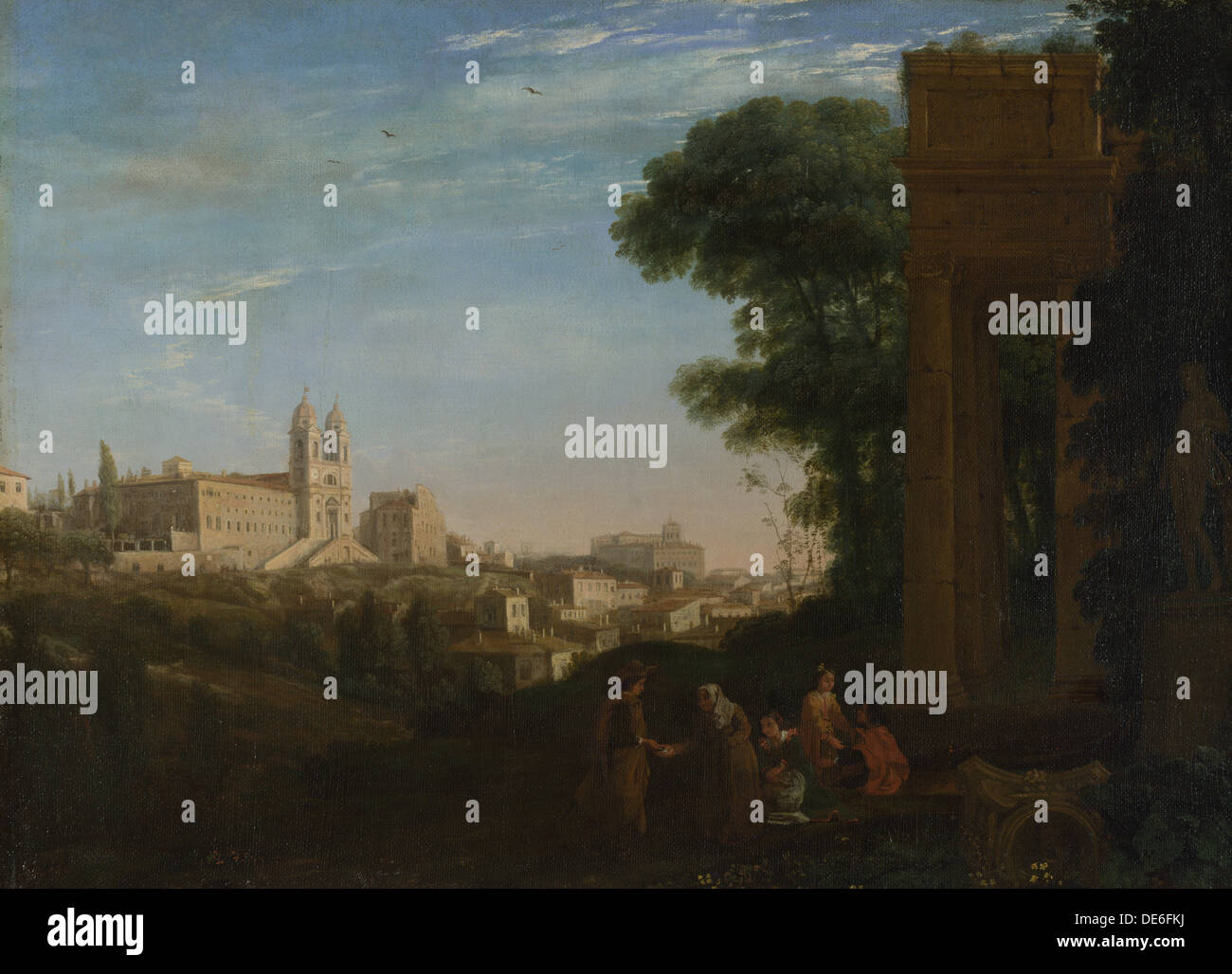 Una vista in Roma, 1632. Artista: Lorrain Claude (1600-1682) Foto Stock