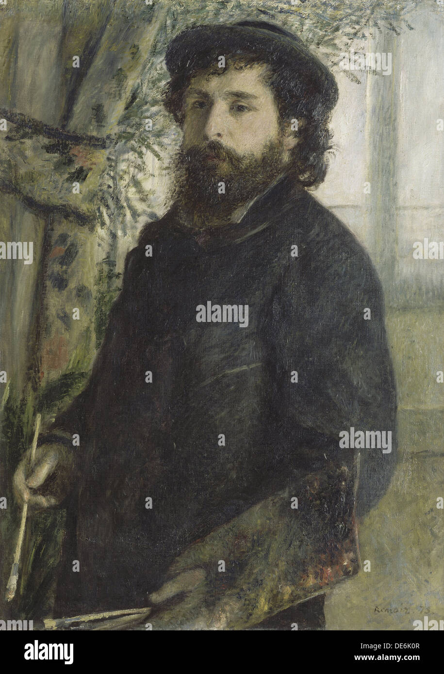 Ritratto di Claude Monet, 1875. Artista: Renoir, Pierre Auguste (1841-1919) Foto Stock