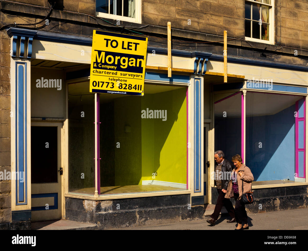 Vuoto high street shop per consentire a Belper Derbyshire England Regno Unito Foto Stock