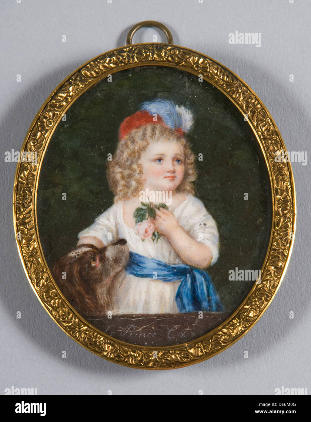 Ritratto di Louis-Charles, Principe Reale di Francia (1785-1795), XIX secolo. Artista: Anonimo Foto Stock