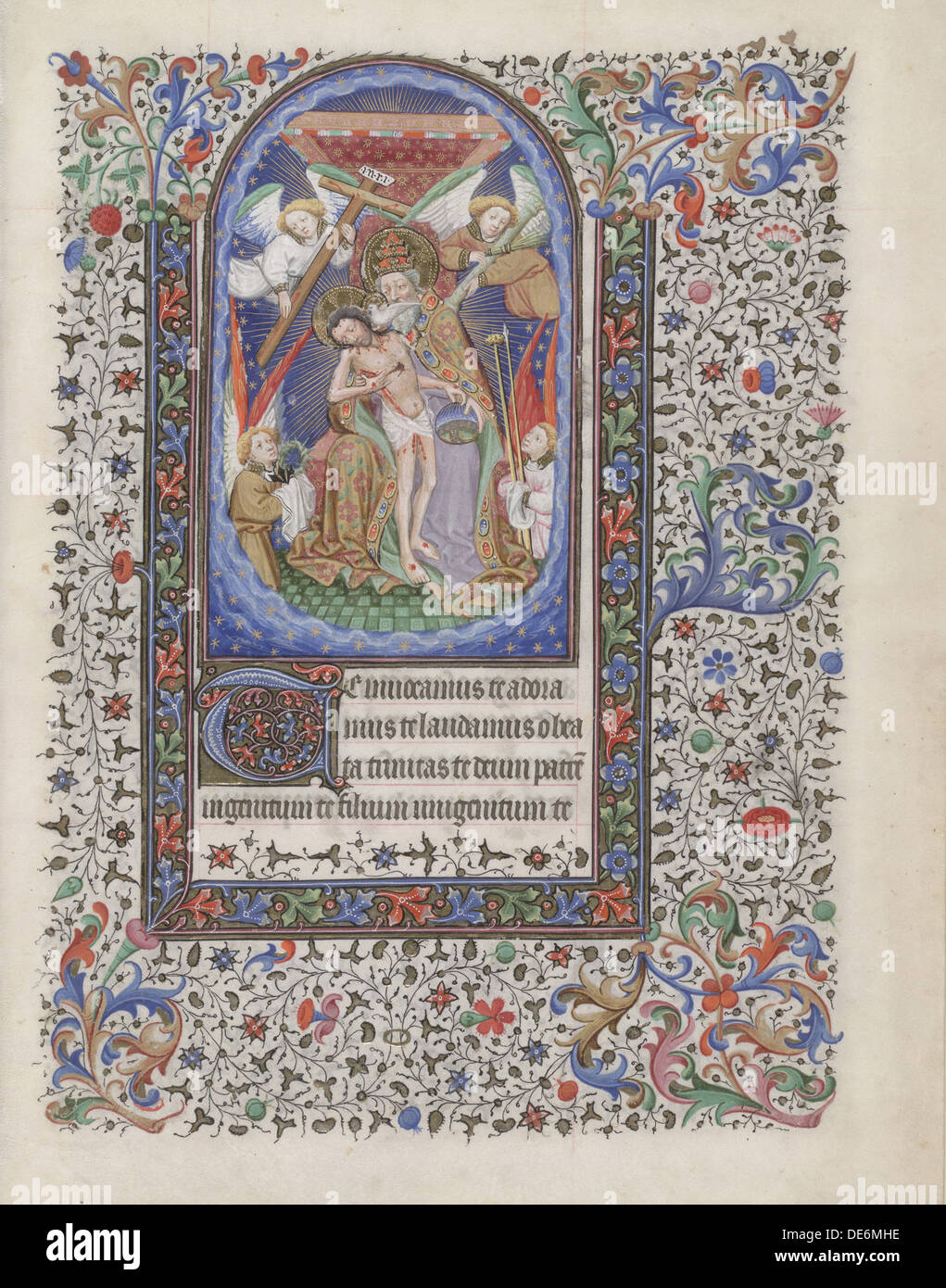 Gnadenstuhl (Libro d Ore), 1440-1460. Artista: Bedford Master (active 1405-1465) Foto Stock