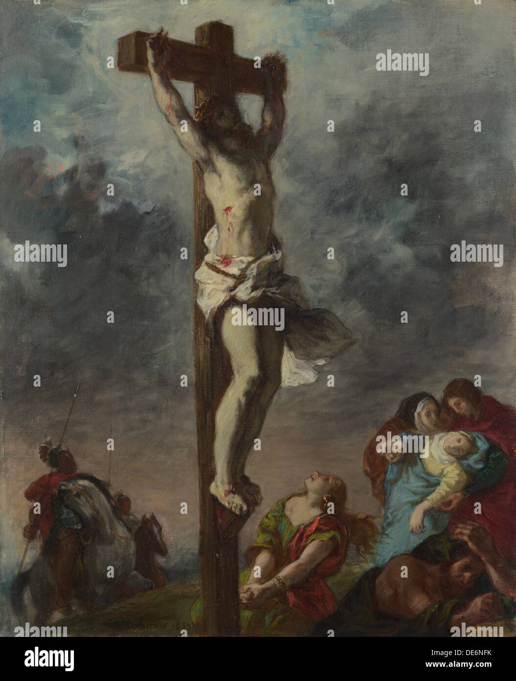 Cristo sulla Croce, 1853. Artista: Delacroix, Eugène (1798 - 1863) Foto Stock