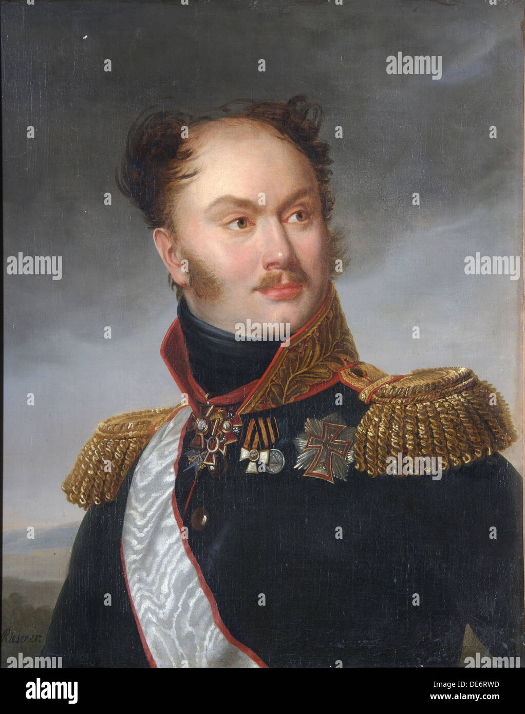 Ritratto del Conte Mikhail Fyodorovich Orlov (1788-1842), ca 1818. Artista: Riesener, Henri-Françoiss (1767-1828) Foto Stock