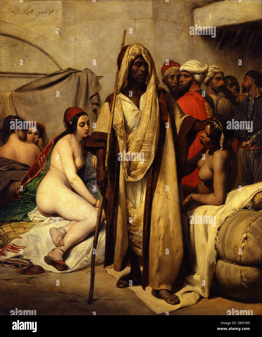 Il mercato degli schiavi, 1836. Artista: Vernet, Orazio (1789-1863) Foto Stock