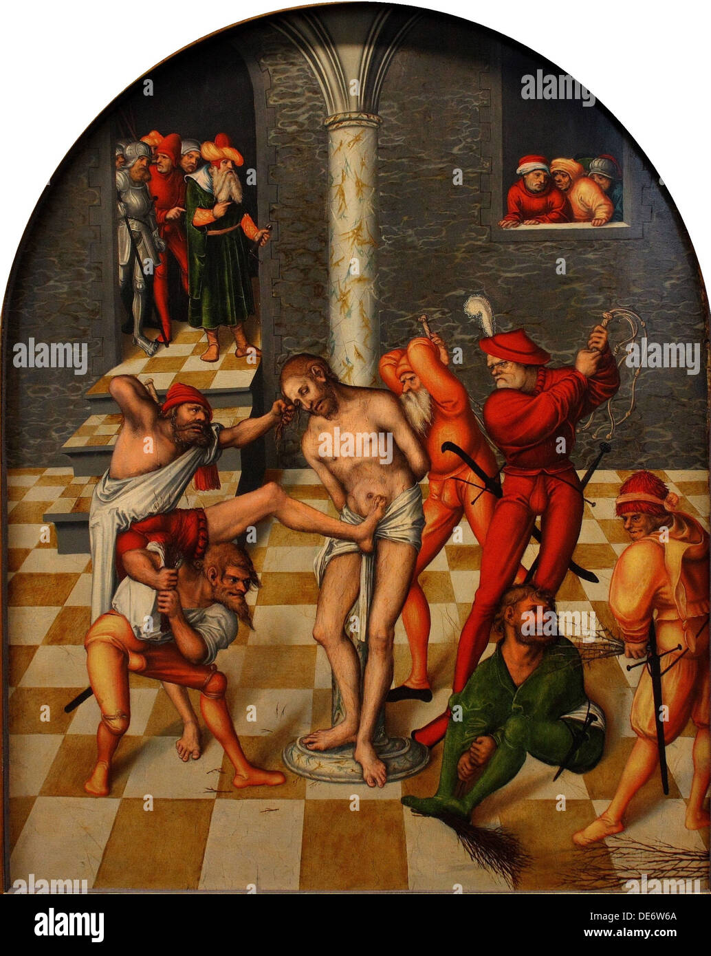 La Flagellazione di Cristo, 1538. Artista: Cranach, Lucas, il Vecchio (1472-1553) Foto Stock