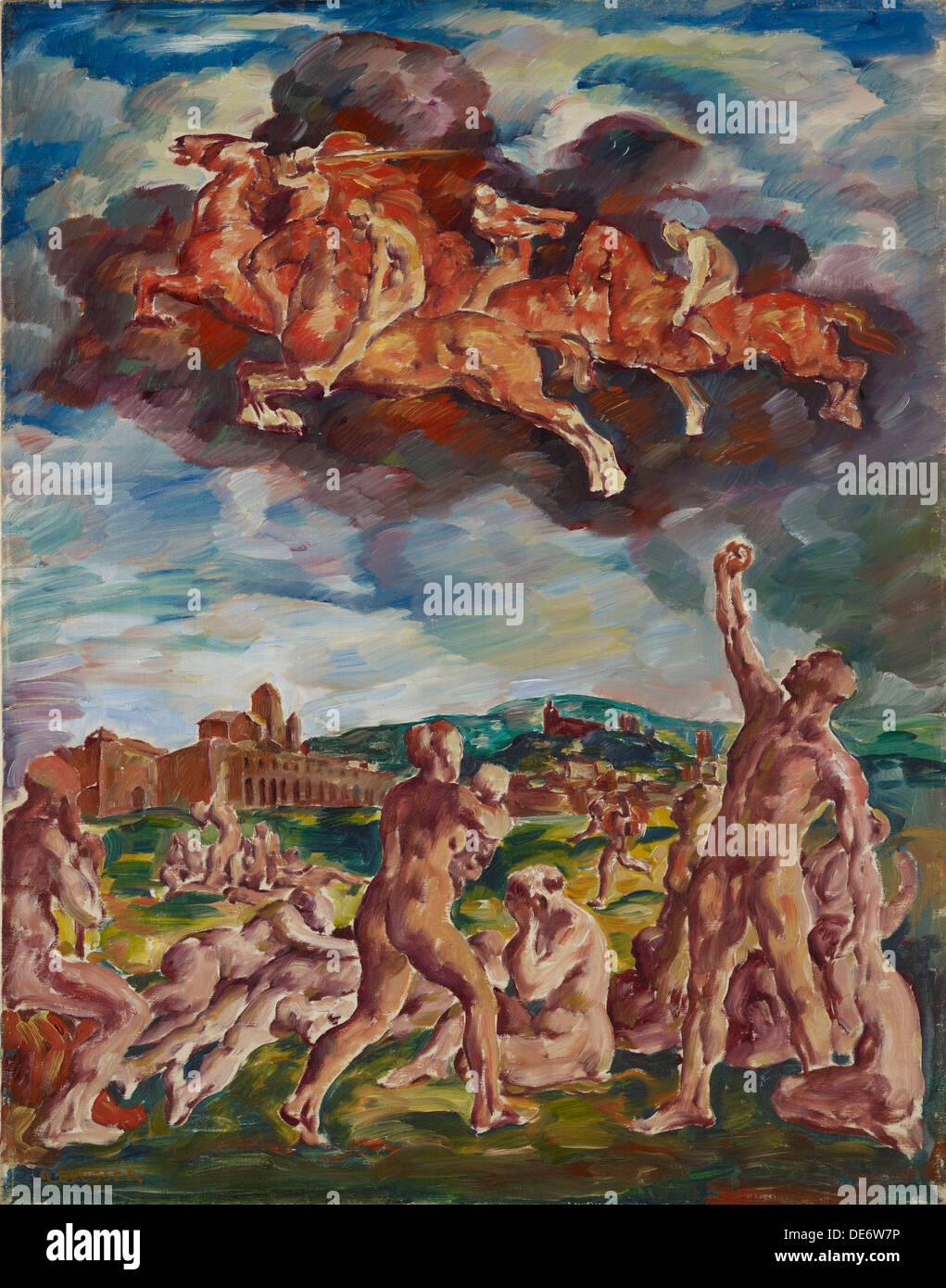 I Cavalieri dell'Apocalisse, 1917. Artista: Deusser, Agosto (1870-1942) Foto Stock