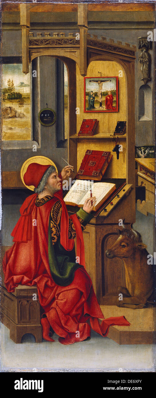 San Luca Evangelista, 1478. Artista: Mälesskircher, Gabriel (ca. 1425-1495) Foto Stock