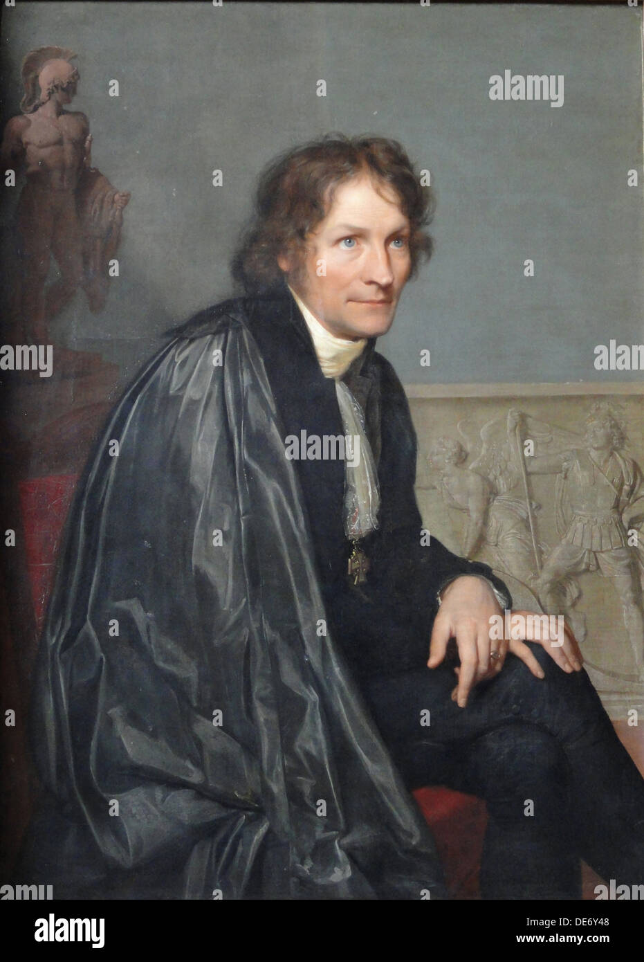 Ritratto dello scultore Bertel Thorvaldsen (1770-1844), 1814. Artista: Vogel von Vogelstein, Carl Christian (1788-1868) Foto Stock