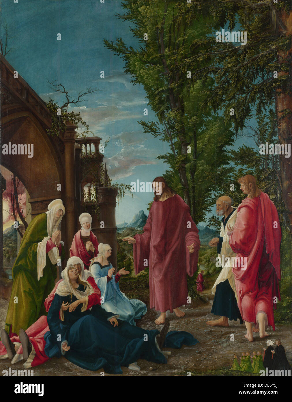 Cristo prendendo congedo da sua madre, c. 1520. Artista: Altdorfer, Albrecht (c. 1480-1538) Foto Stock