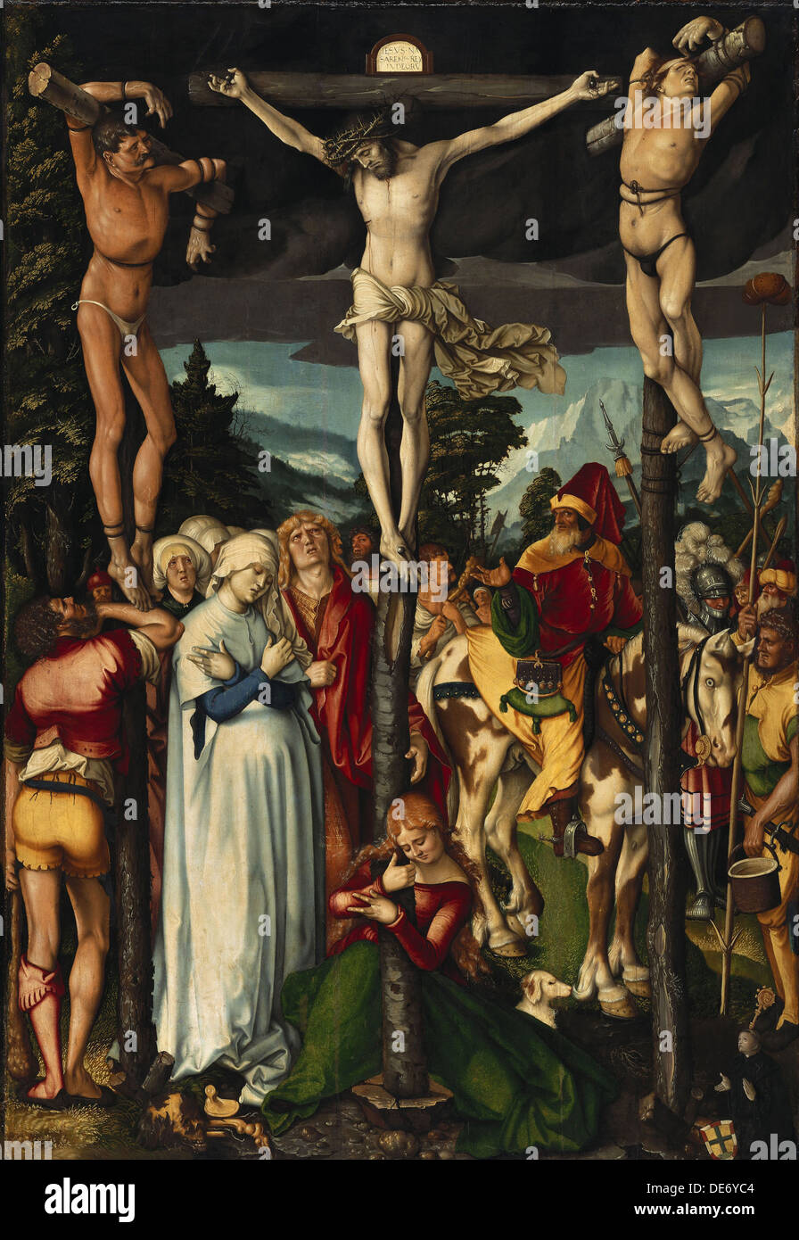 La crocifissione di Cristo, 1512. Artista: Baldung Hans (1484-1545) Foto Stock