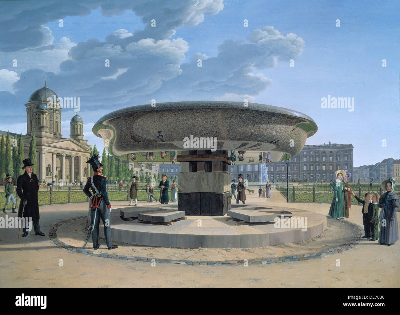 Il piatto di granito in Berlino Lustgarten, 1831. Artista: Hummel Johann Erdmann (1769-1852) Foto Stock
