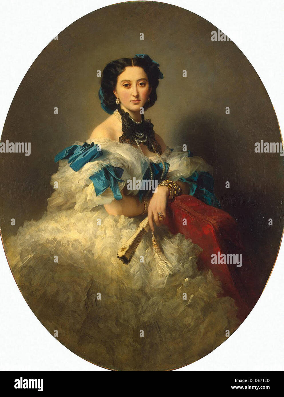 Ritratto della contessa Varvara Musina-Pushkina, dopo il 1857. Artista: Winterhalter Franz Xavier (1805-1873) Foto Stock
