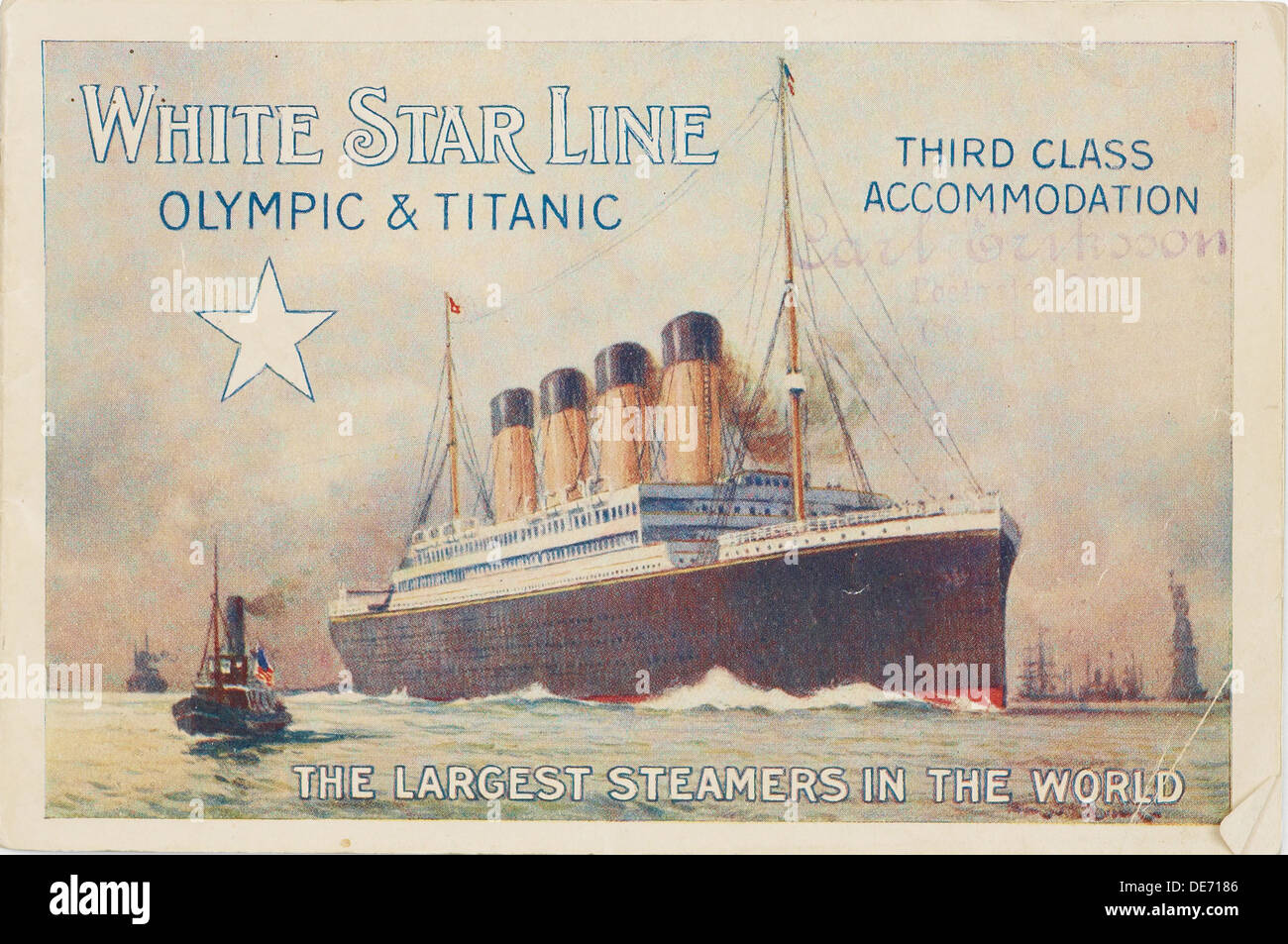 White Star Line. Titanic & Olympic, c. 1910. Artista: Anonimo Foto Stock