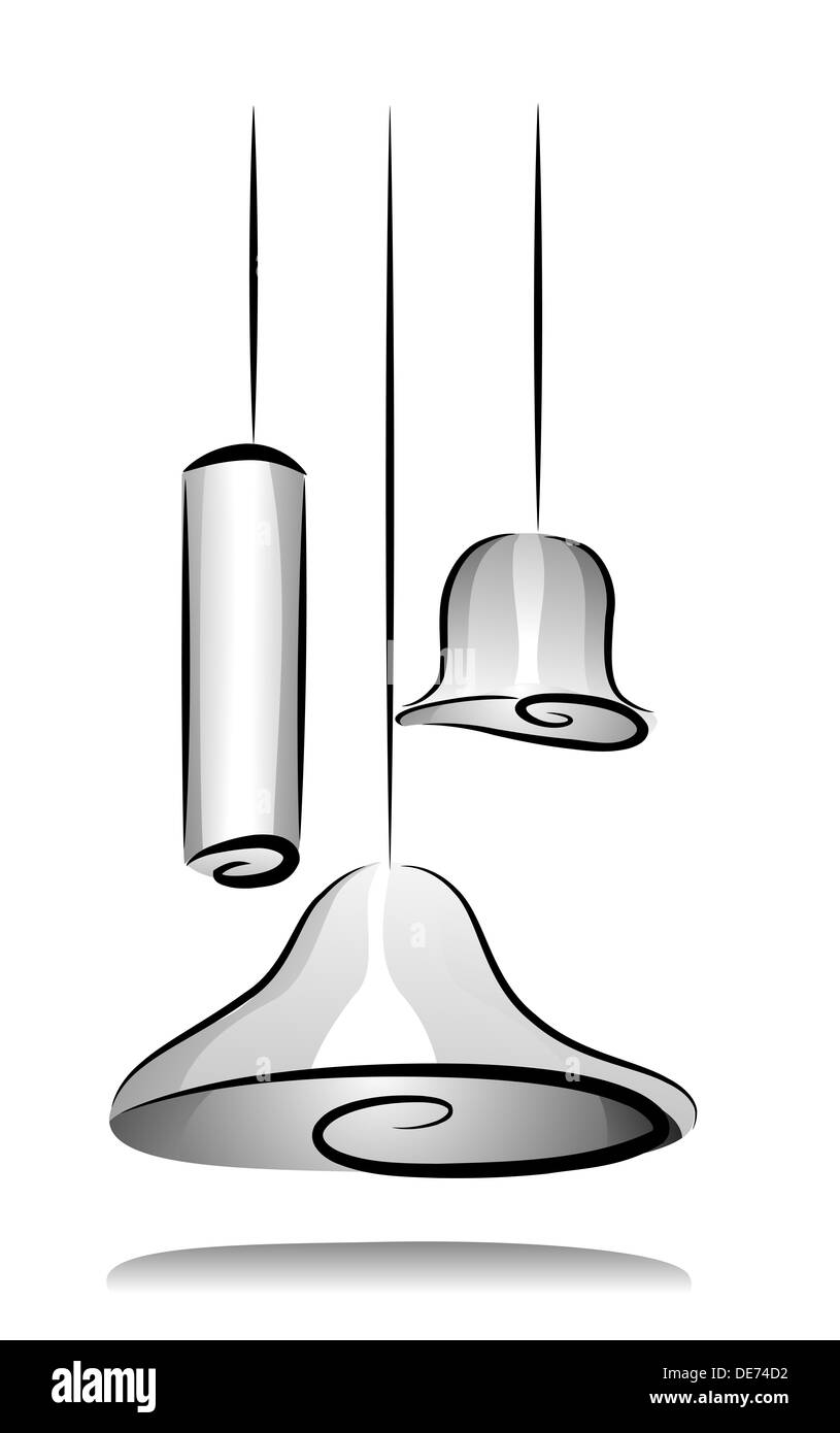 Illustrazione dei punti luce in bianco e nero Foto Stock