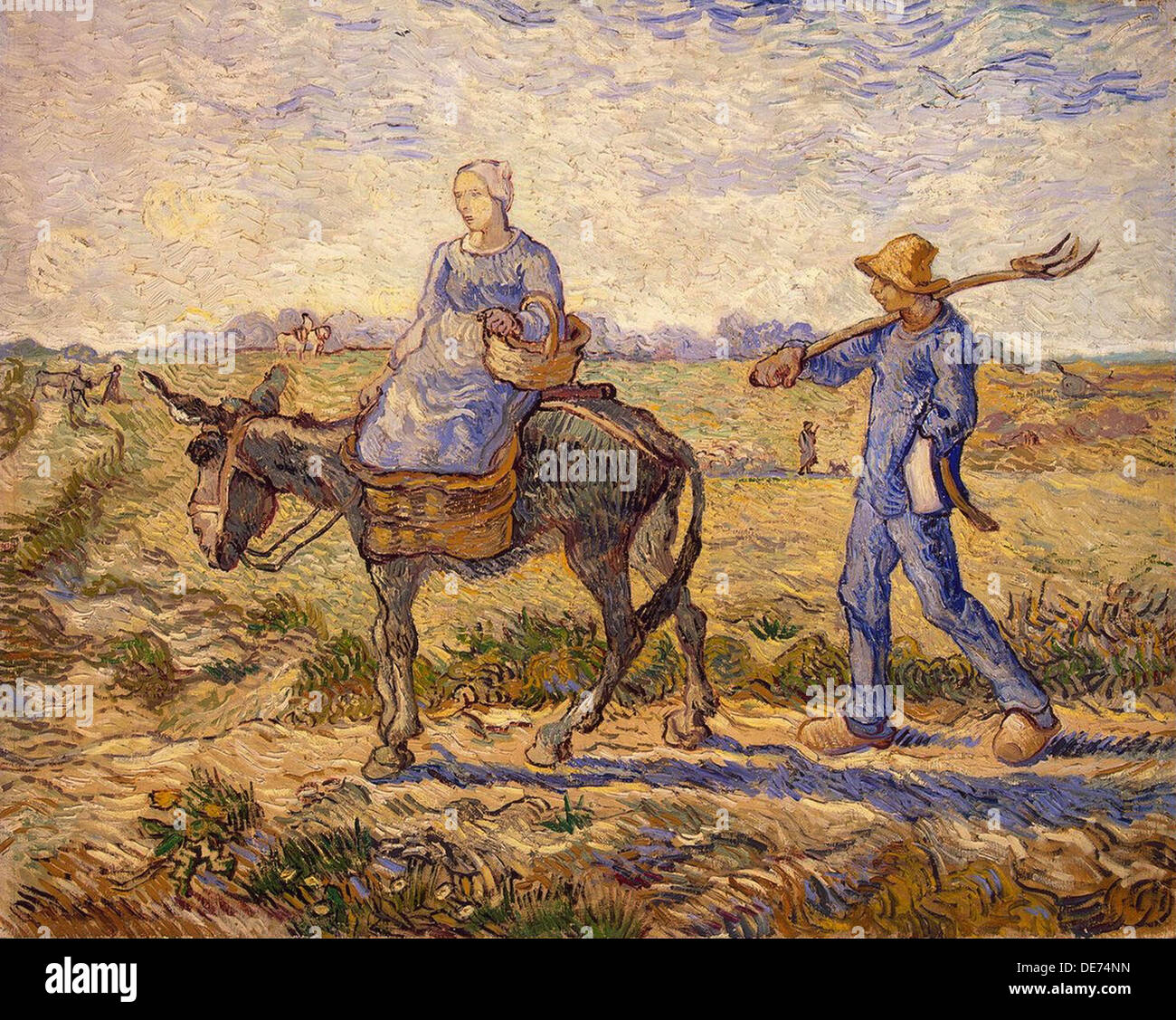 Mattina: andando a lavorare, 1890. Artista: Gogh, Vincent van (1853-1890) Foto Stock