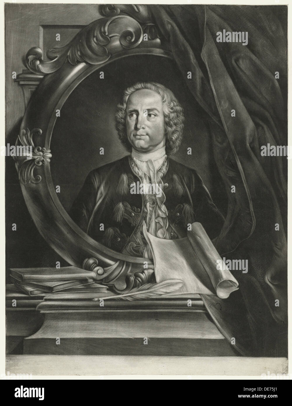 Ritratto del compositore Pietro Antonio Locatelli (1695-1764). Artista: Troost, Cornelis (1696-1750) Foto Stock