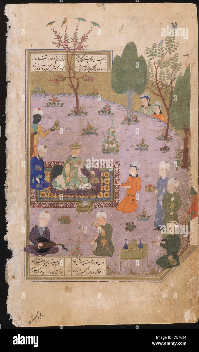 Khusraw festa, 1431. Artista: maestro iraniano Foto Stock