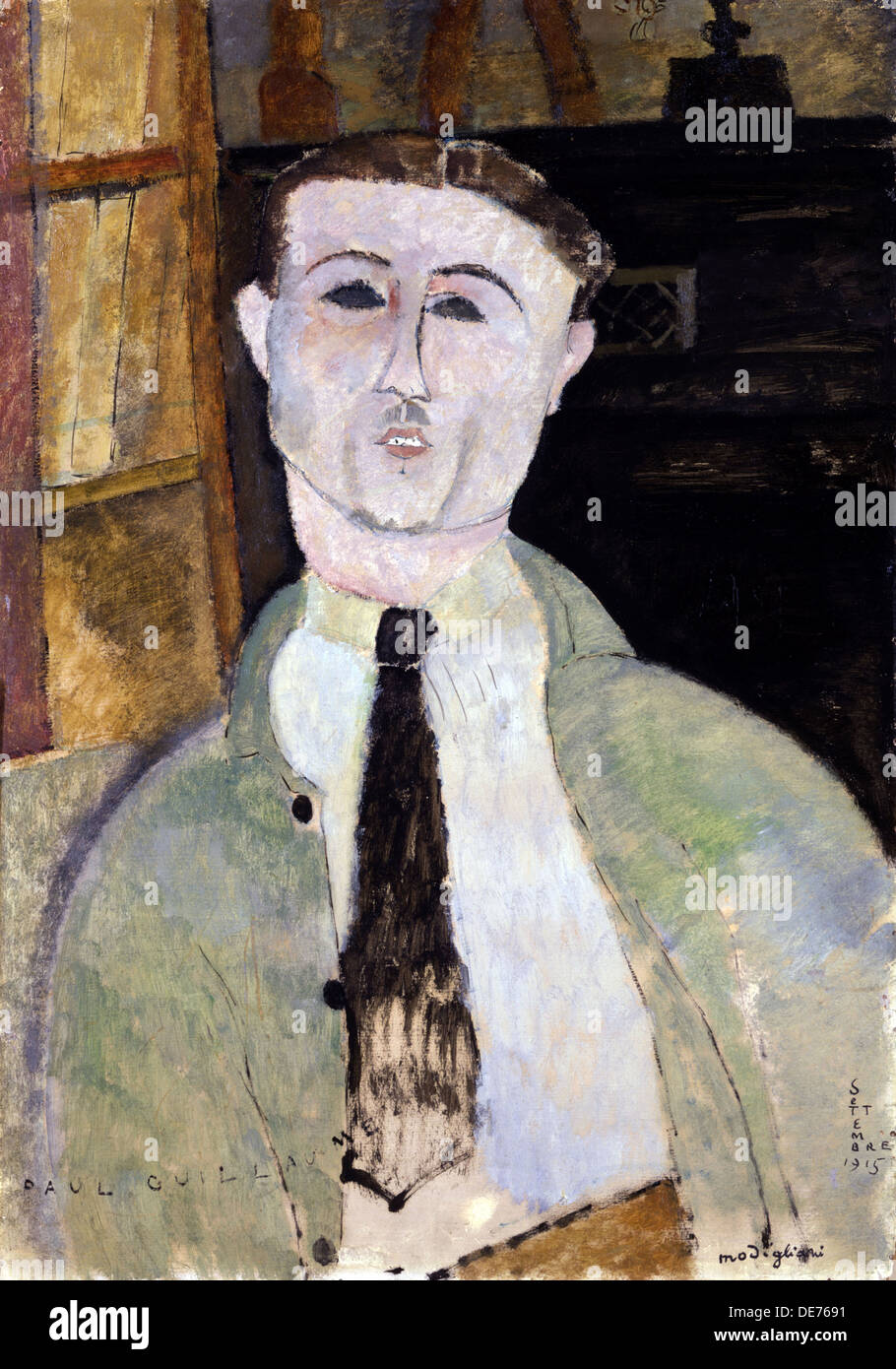 Ritratto di Paul Guillaume (1891-1934), 1915. Artista: Modigliani Amedeo (1884-1920) Foto Stock