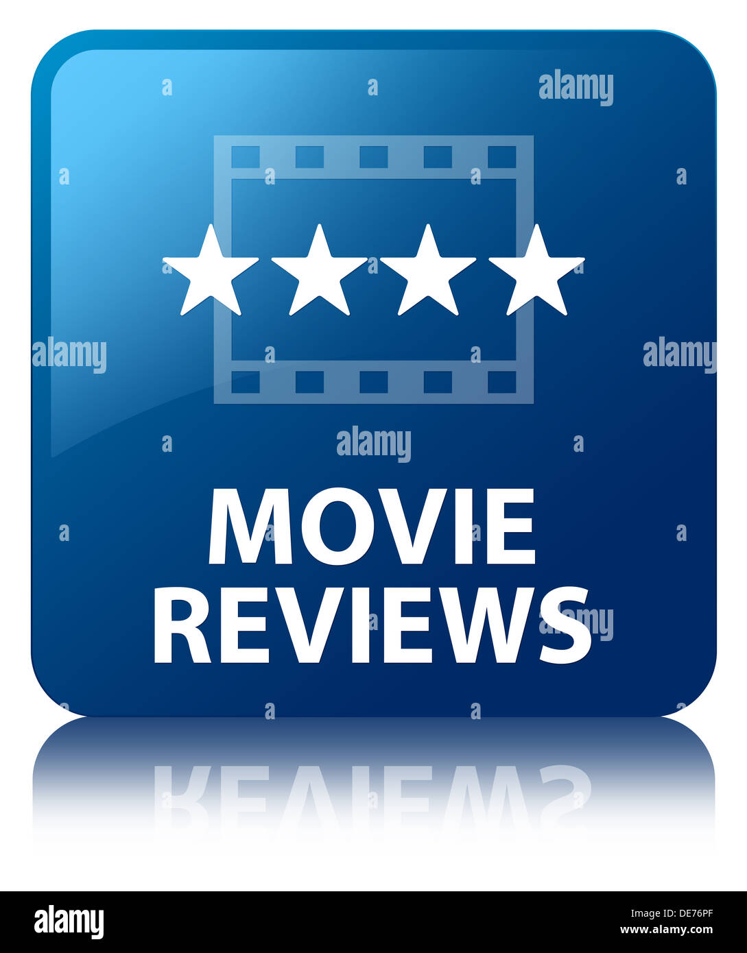 Rassegne di film blu lucido pulsante quadrato Foto Stock