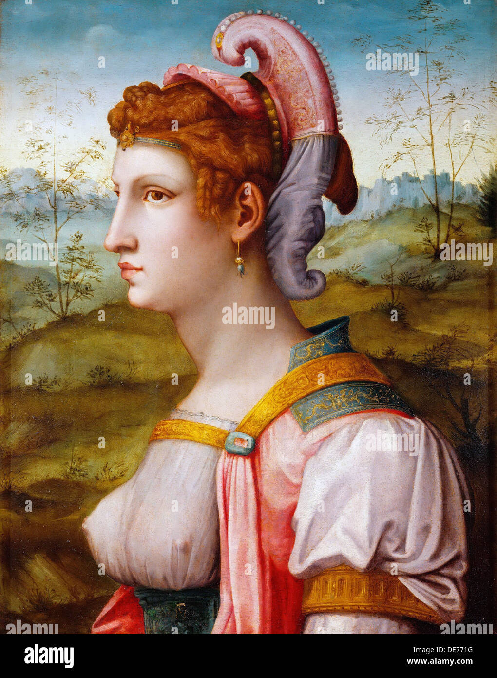 Sibilla, 1525-1550. Artista: Bacchiacca, Francesco (1494-1557) Foto Stock