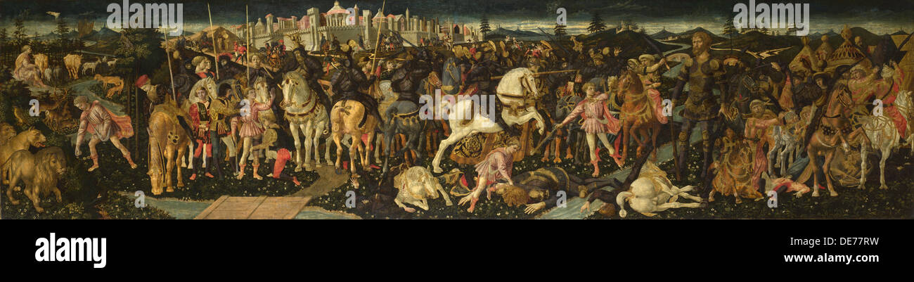 La storia di Davide e Golia, c. 1450. Artista: Pesellino, Francesco di Stefano (1422-1457) Foto Stock