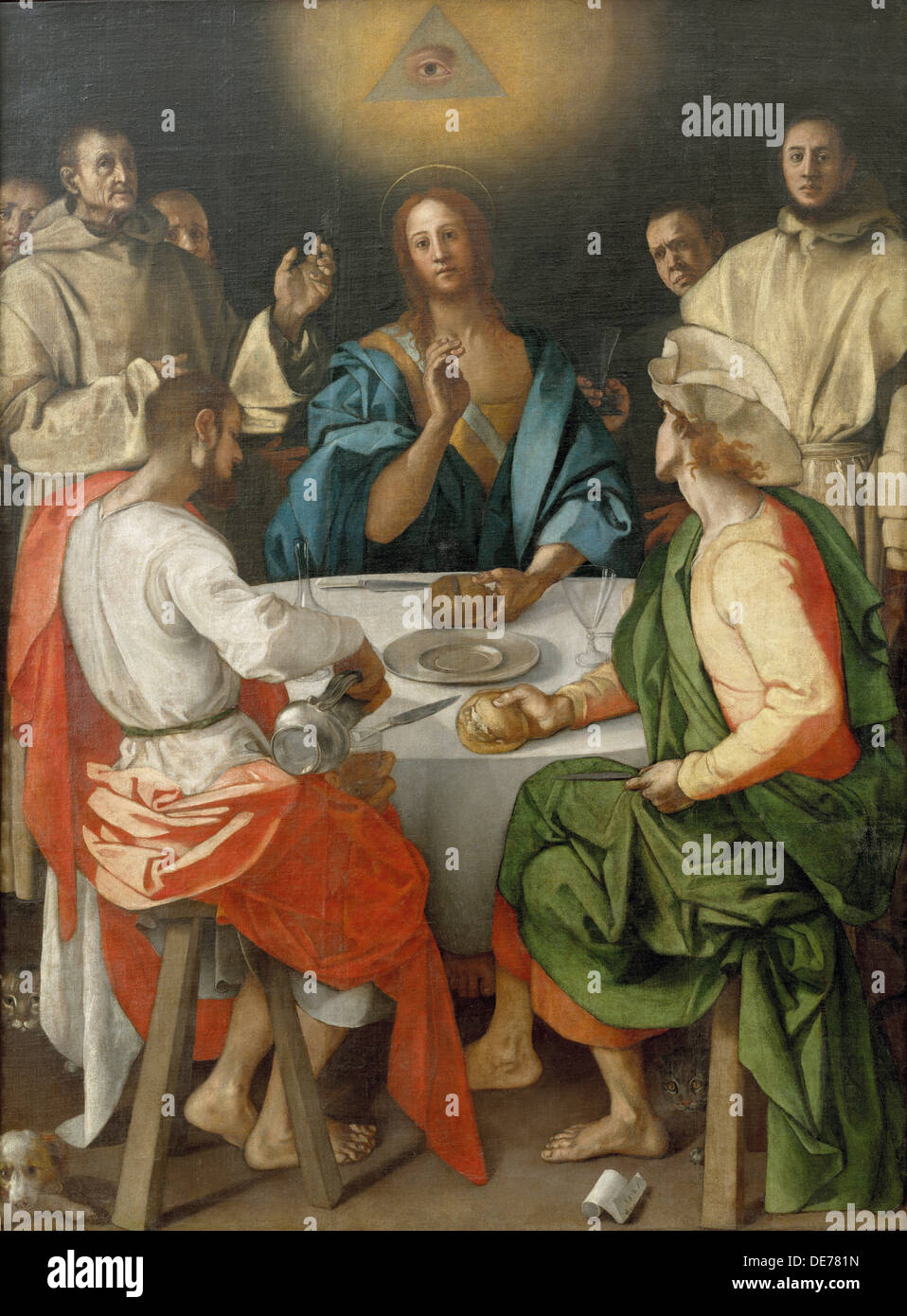 La cena di Emmaus, 1525. Artista: Pontormo (1494-1557) Foto Stock