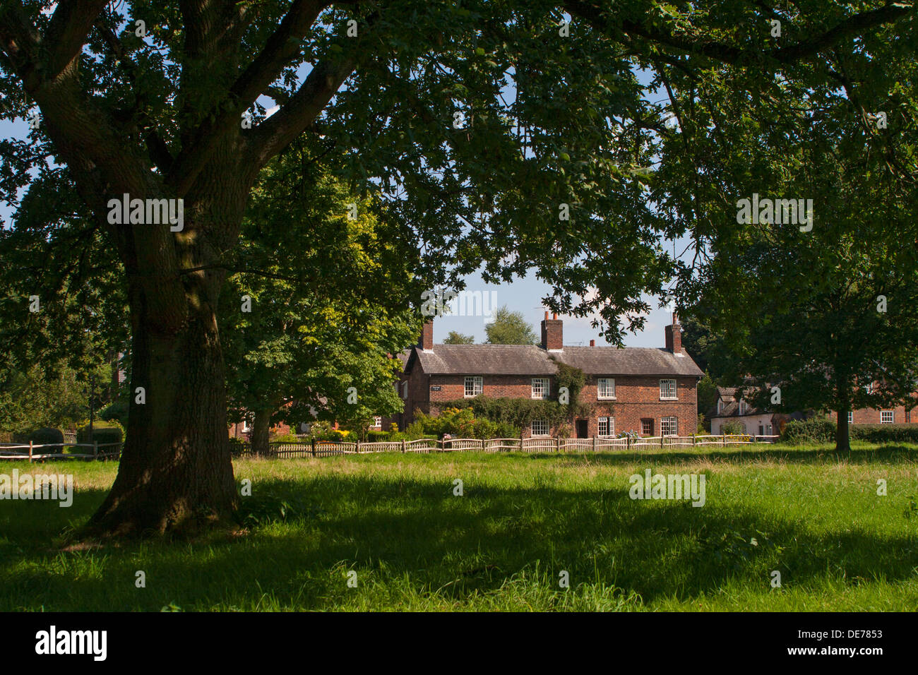 Inghilterra, Cheshire, Styal Village Cottages Foto Stock